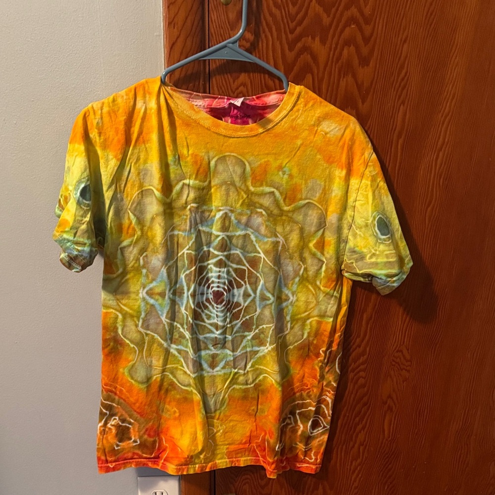 Fruit of the Loom Orange Tie-Dye Short Sleeve Tee